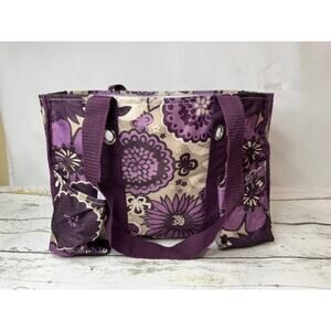Thirty One Organizing Utility tote 31 Bag Plum Awesome Blossom